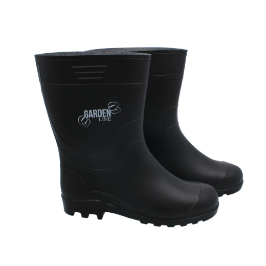 Vīriešu melni PVC gumijas zābaki – izmērs 44