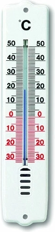Indoor and Outdoor Analog Thermometer TFA, White Plastic
