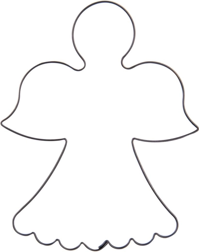 Metāla eņģeļa formas cepumu izspiedējs 9,5 cm