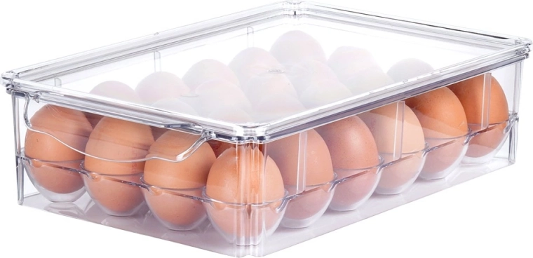 Capacity for 24 eggs in secure compartments