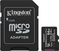 MicroSD card 64GB Kingston Canvas Select+ with adapter