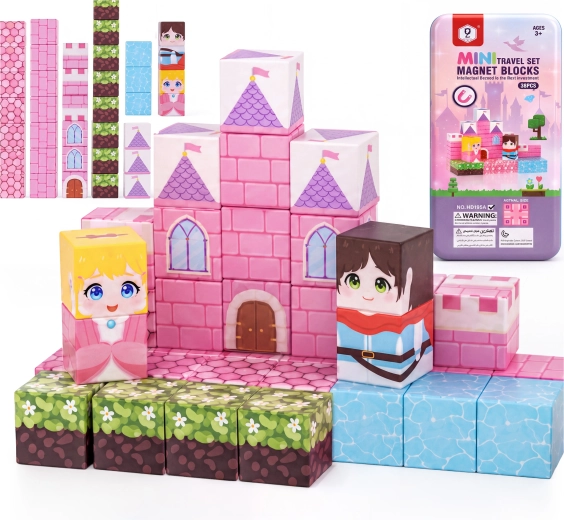 Princess Castle magnetic building set 38 pieces 2 cm