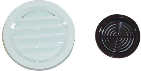 Ventilation grille with mesh, diameter 75 mm, brown