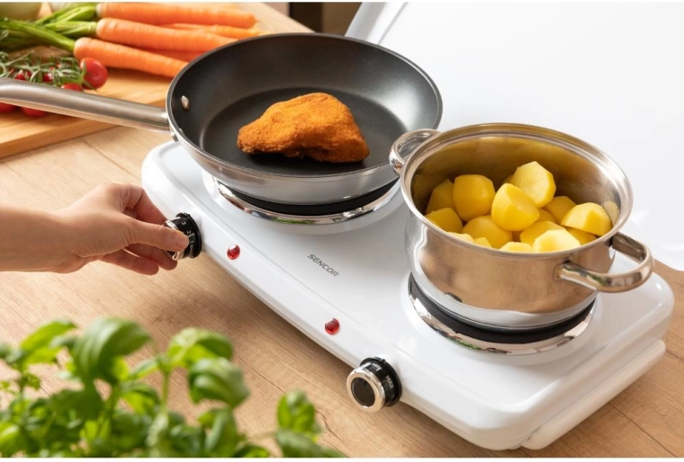 Two hot plates for convenient cooking