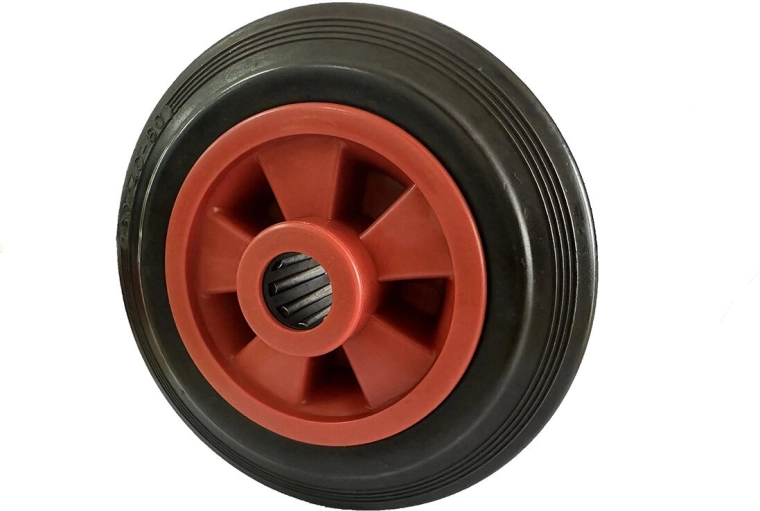 Rezerves plastmasas ritenītis ar plastmasas aploci 125 mm, ass 12 mm
