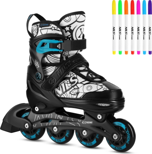 Bērnu skrituļslidas 4in1 NILS Extreme TINTY – Zaļa