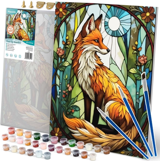Gleznošana pēc skaitļiem 40 × 50 cm – lapsa MASSIDO