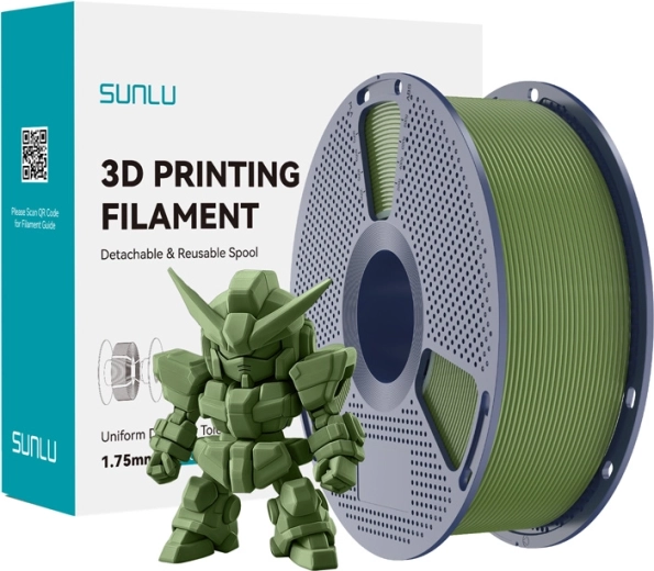 Sunlu PLA+ 2.0 olīvkrāsas filaments 1,75 mm