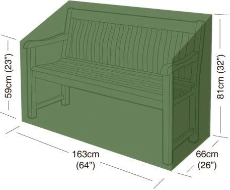 Aizsargpārsegs dārza soliņam 163 × 66 × 81 cm, PE 90 g/m²