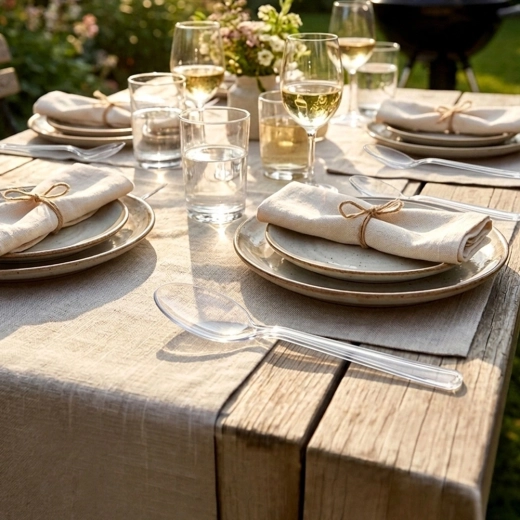 Classic transparent design matches any table setting