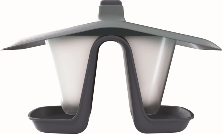 Piekarināma divu kameru putnu barotava Birdyfeed Double 28 cm antracīta