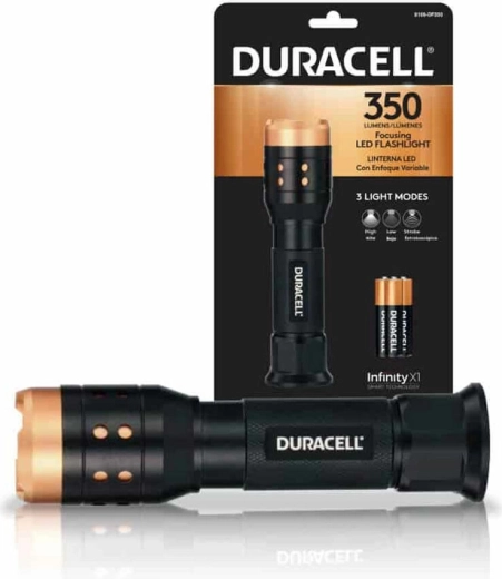Duracell aluminum focusing flashlight 350 lm, 3× AAA