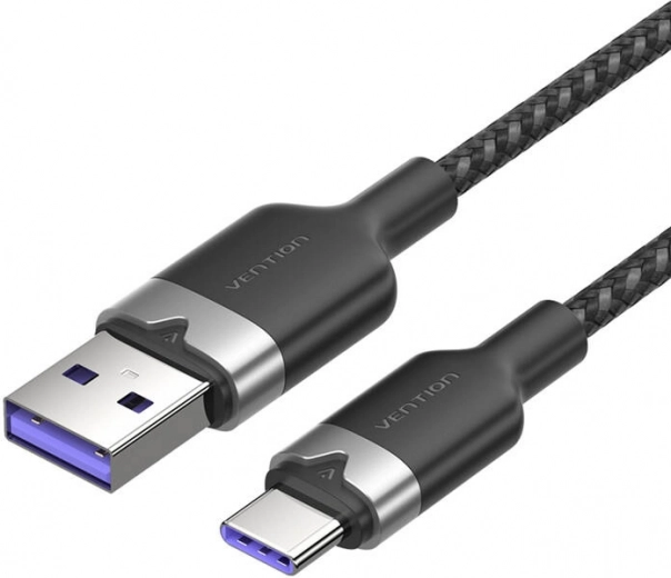 USB kabelis USB‑A uz USB‑C 2 m 100 W 6 A Vention