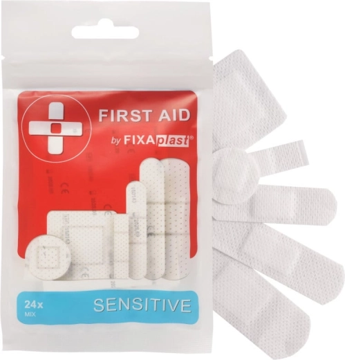 Fixaplast First Aid Sensitive pirmās palīdzības jutīgi plāksteri jutīgai ādai (24 gab.)
