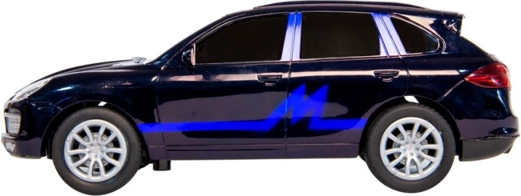 Ātrs tālvadības auto ar tonētiem logiem un zilu grafiku - 1 gab.