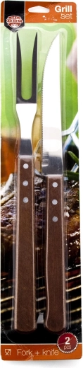 Durable stainless steel and comfortable wooden handles