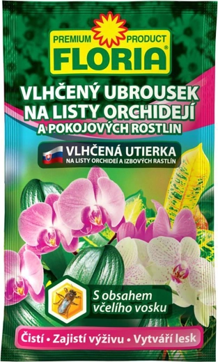 Mitrā salvetīte orhideju un telpaugu lapām FLORIA 6 g