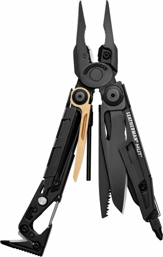 Leatherman MUT Black MOLLE daudzfunkcionāls instruments ar melnu MOLLE maciņu