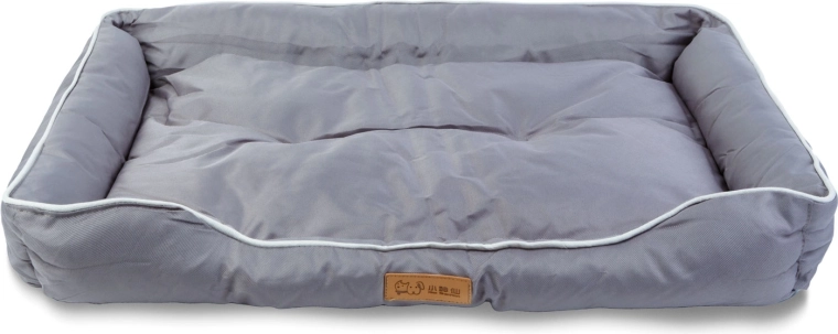 Grey Dog Bed 87 × 59 × 13 cm