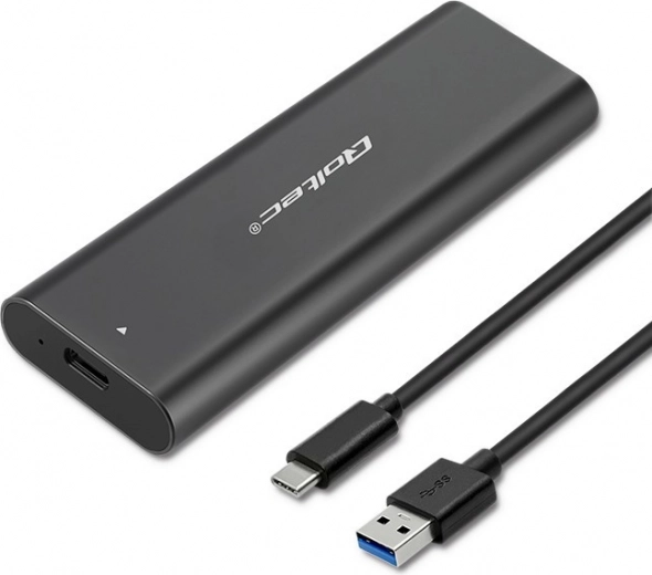 QOLTEC aluminum external enclosure for M.2 NVMe SSD with USB‑C (10 Gb/s)