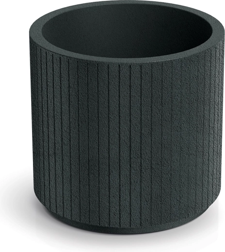 Puķu pods Coro Round 40 cm tumši pelēks