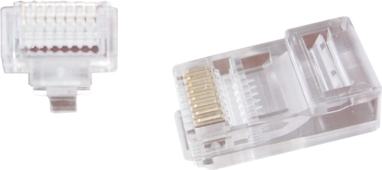 Caurlaidīgs tīkla konektors RJ45 8P8C UTP, 100 gab.