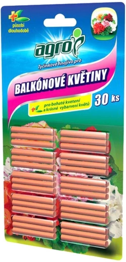 AGRO mēslojuma stienīši balkona puķēm, 30 gab.