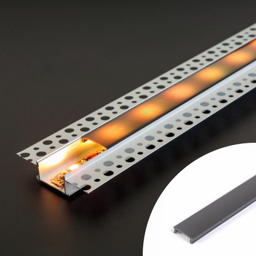 Melns pārsegs alumīnija LED profilam, 1000 mm
