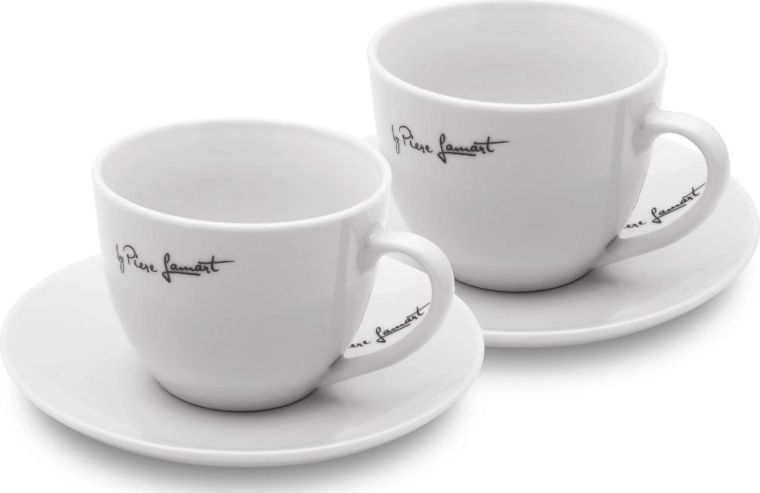 Lamart Kaffe porcelain coffee cups with saucers, 2 pcs, 300 ml