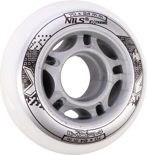 NILS EXTREME PU inline wheels 70 × 24 white (4 pcs)