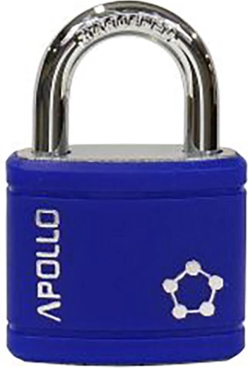 APOLLO Padlock 35 mm, blue