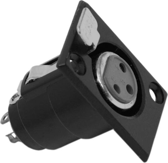 Panel-Mount 3-Pole XLR Socket