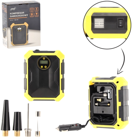 Autokompresors 12V 100W ar digitālo displeju un LED gaismu