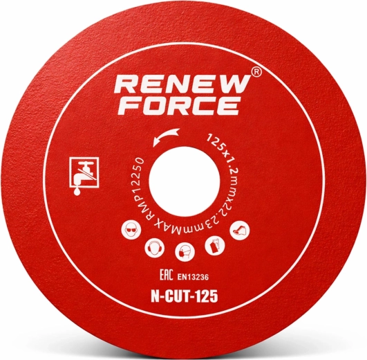Dimanta disks Renew Force 125 mm slīpēšanai un precīzai griešanai