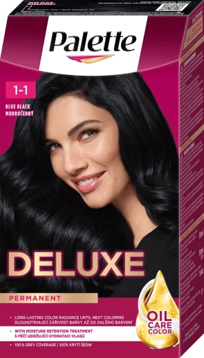 Palette Deluxe permanent hair color blue-black 50 ml