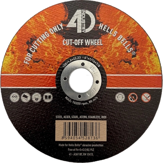 Cutting Disc for Steel and Stainless Steel 150 × 1.6 × 22.2 mm