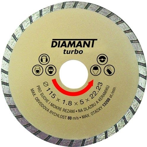Diamond Cutting Disc 230 mm TURBO for Concrete, Bricks and Stone