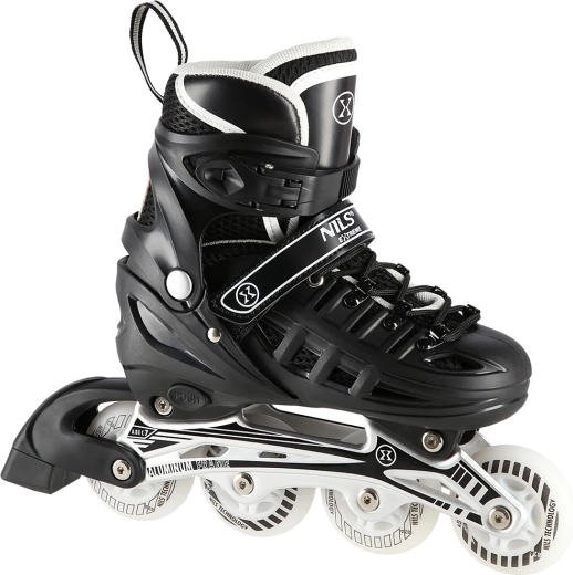 Bērnu regulējamas slidas 4in1 NILS Extreme – melnā