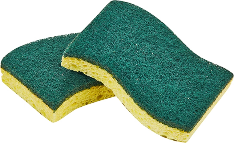Dish sponge green/yellow – pack of 2 pcs