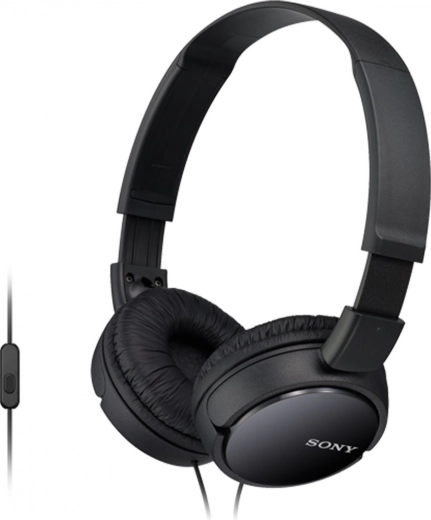 Ausu austiņas ar mikrofonu Sony MDR-ZX110AP melnas