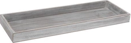 Wooden decorative tray 40 × 14 × 3 cm, grey