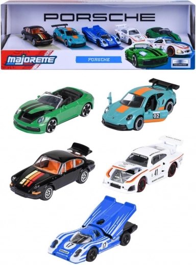MAJORETTE PORSCHE transportlīdzekļu komplekts, 5 gab.