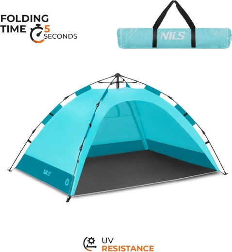 Nils pop-up pludmales telts NC4802 zils
