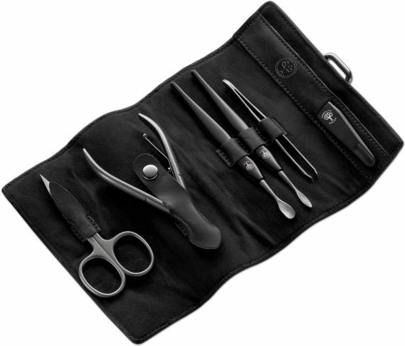 Travel manicure set Böker Arbolito, 6-piece, leather case