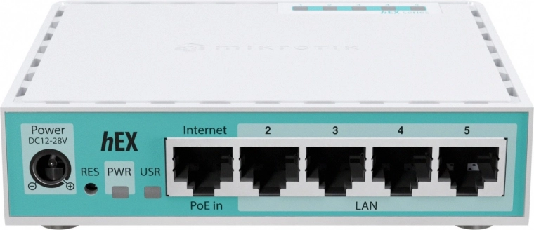 MikroTik hEX gigabitu maršrutētājs bez bezvadu pieslēguma