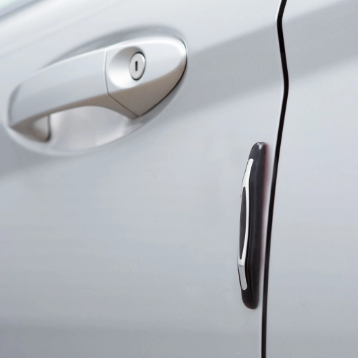 Universal car door edge guards, chrome - 4 pieces