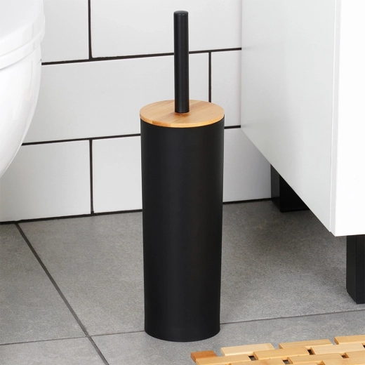 Elegant stand with drip tray and bamboo lid