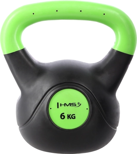 Kompozītmateriāla kettlebell HMS Vin-Bell 6 kg zaļš