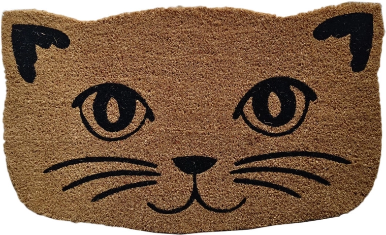 Coconut fiber and PVC cat doormat 45 × 75 cm