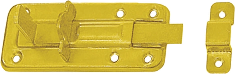 Aizbīdnis ar vietu piekaramajai slēdzenei 80 × 40 × 1,0 mm, dzelteni cinkots tērauds